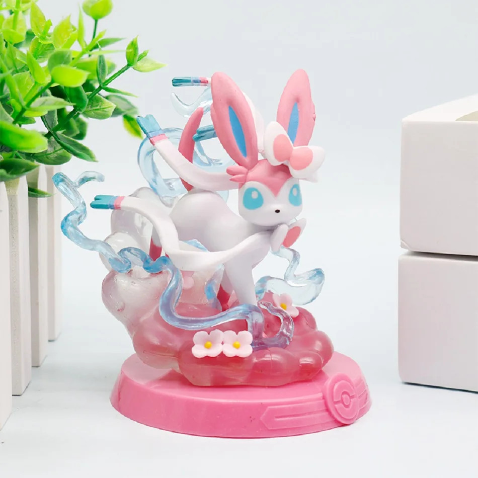 pokemon Sylveon Figure Anime Desktop Collectible Display Model pokemon Sylveon Figure Anime Desktop Collectible Display Model