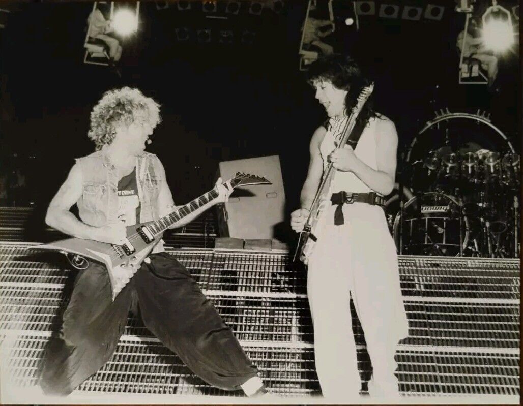 Eddie Van Halen And Sammy Hagar At The Forum 1986, Original Type 1 Photo, 7x9