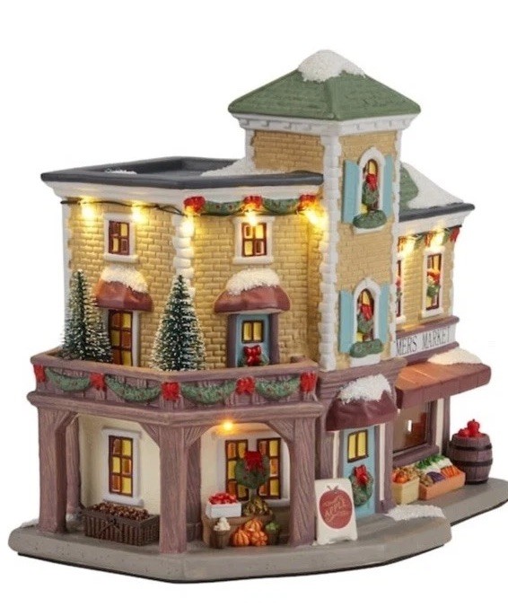 Carole Towne  Christmas Farmers Market  LED LIT  Holiday Village
