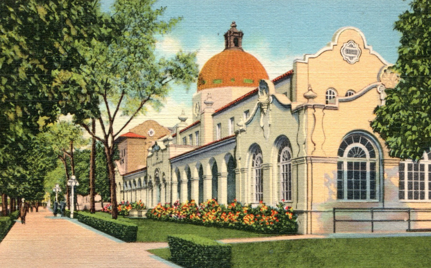 Vintage - Quapaw baths Hot Springs Arkansas  - Postcard - P9