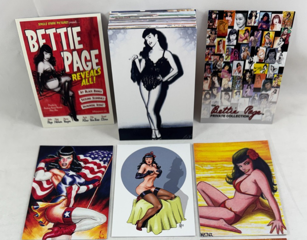 THE BETTIE PAGE PRIVATE COLLECTION 2013 SET 2 Complete 50 Card Set & PROMO #BP18