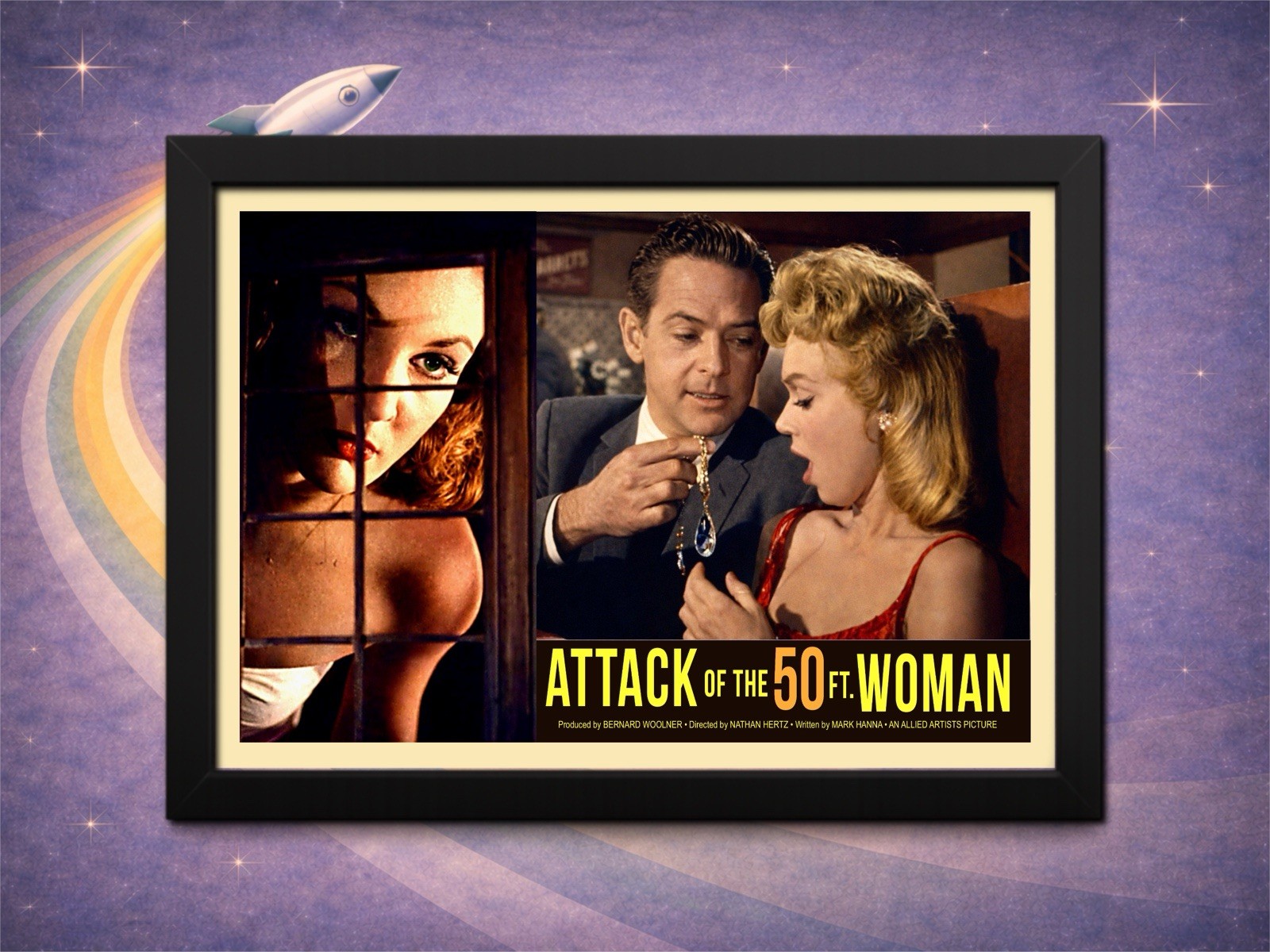Framed Attack of the 50 Ft Woman (1958) Lobby Card Style Print
