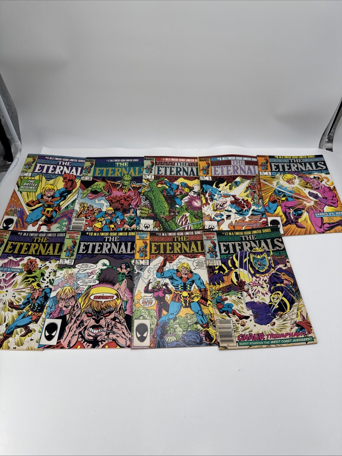 The Eternals Limited Series Lot 1985 1-2 4-6 9-12 Ships Fast Marvel comic