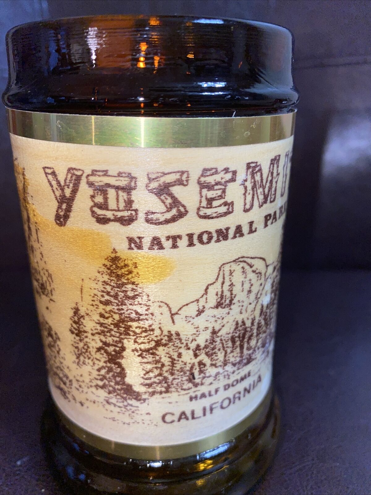 Souvenir Beer Mug Wood Handle Yosemite Natl Park