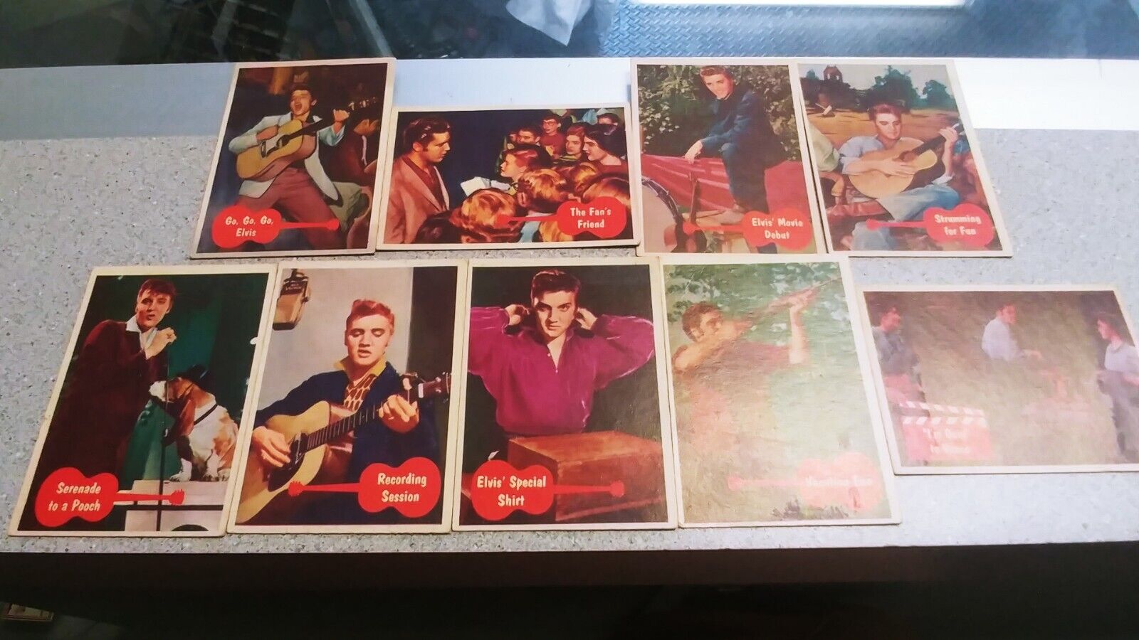 1956 Topps Bubbles Elvis Presley - RARE Lot Of 9 Collector Cards Ungraded