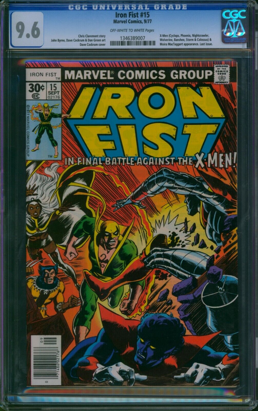 Iron Fist #15 🌟 CGC 9.6 🌟 Last Issue X-Men Appearance Marvel Comic 1977