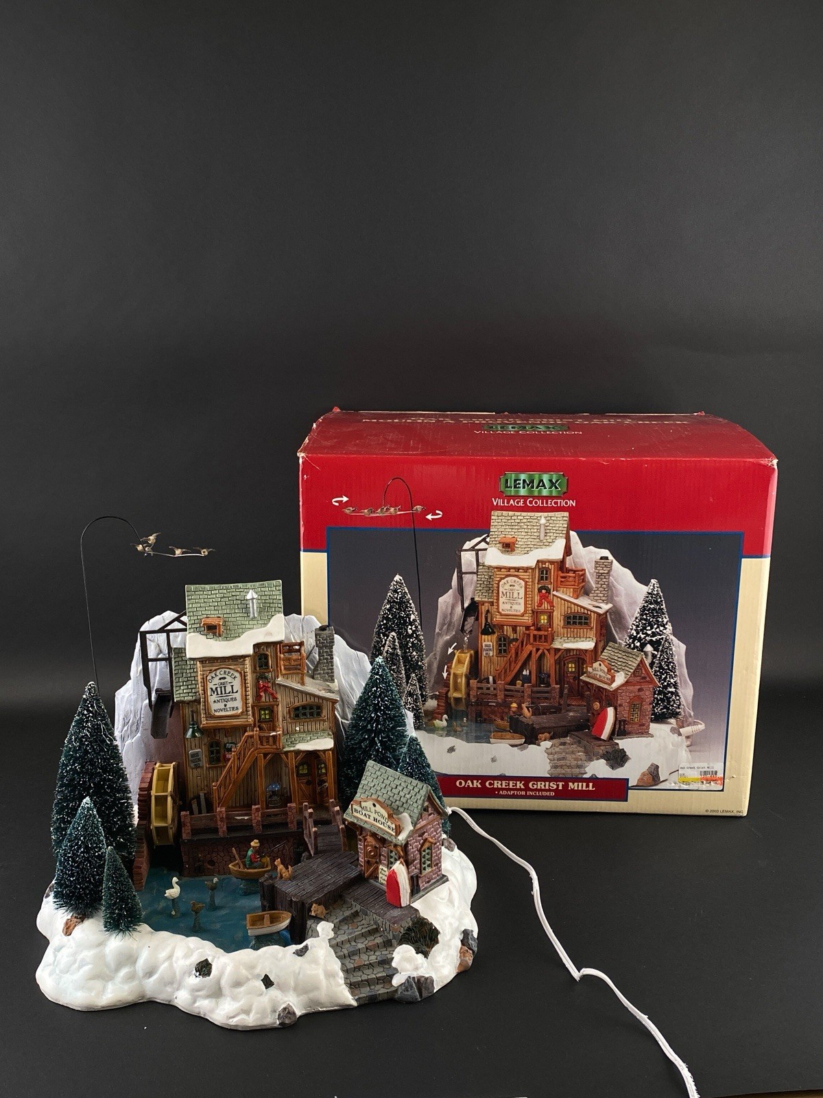 Lemax Village Collection Oak Creek Grist Mill 36321 Animated 2003 New