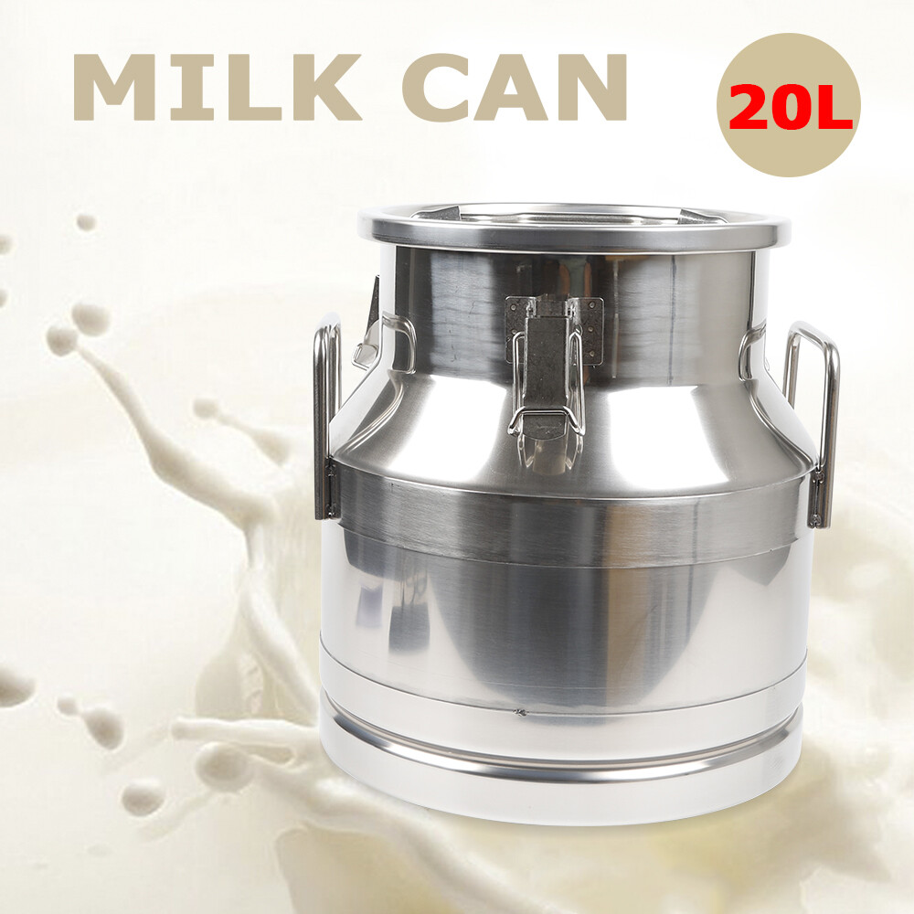 20L 5Gallon Stainless Steel Milk Can Wine Pail Bucket Tote Jug Rice Storage Seal