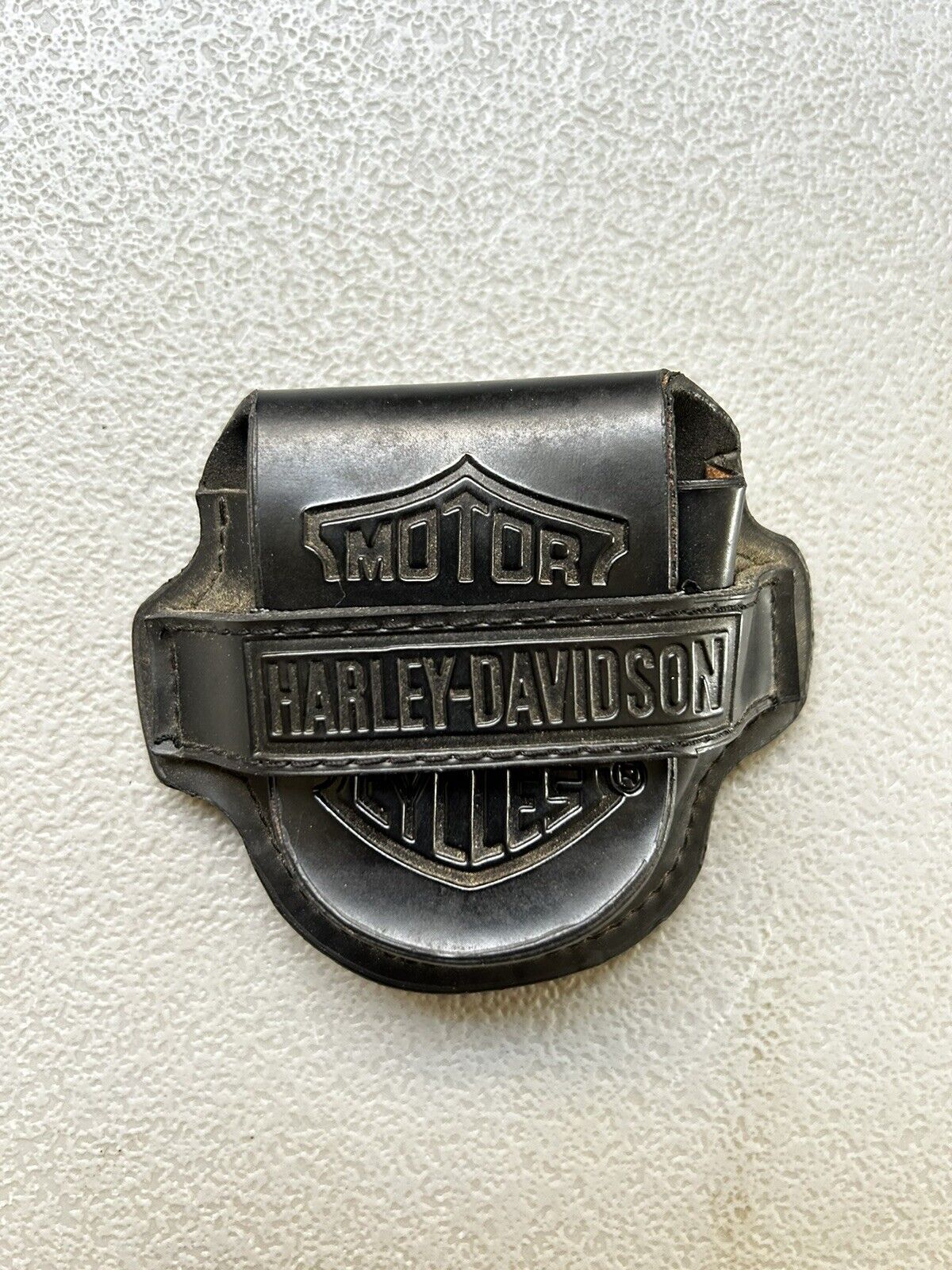 Harley Davidson Embossed Leather Belt Pouch