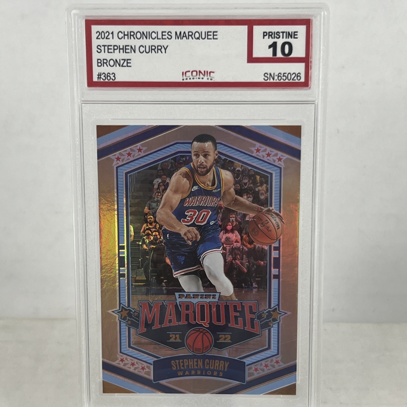 2021-22 PANINI CHRONICLES MARQUEE #363 STEPHEN CURRY ICONIC 10