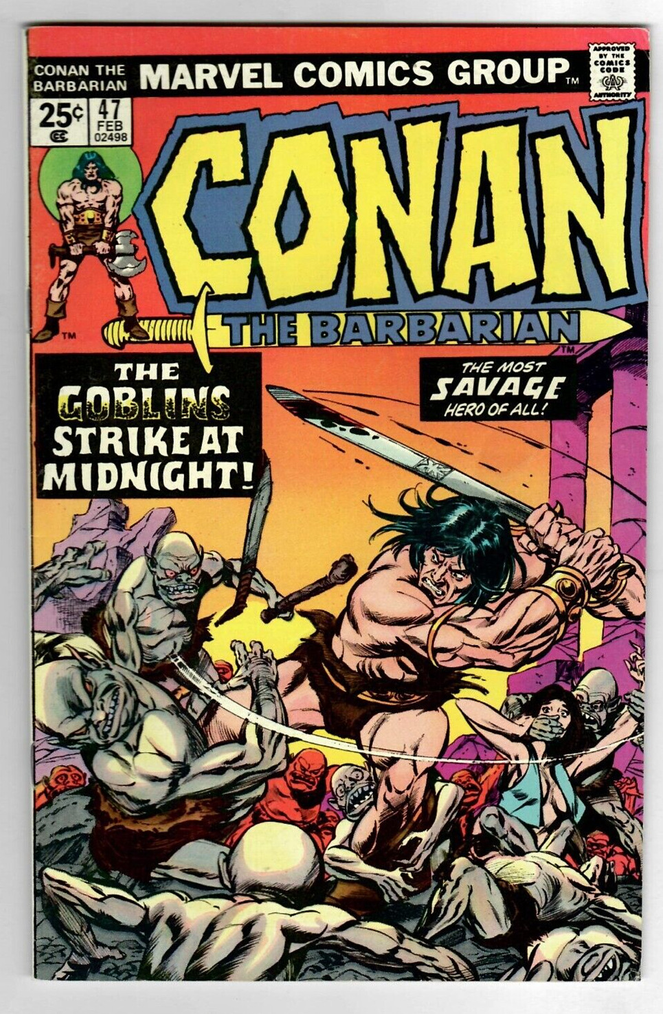 Conan The Barbarian # 47 (6.0) 2/1975 rare Monsters in Your Mailbox Insert ⚔️🚚