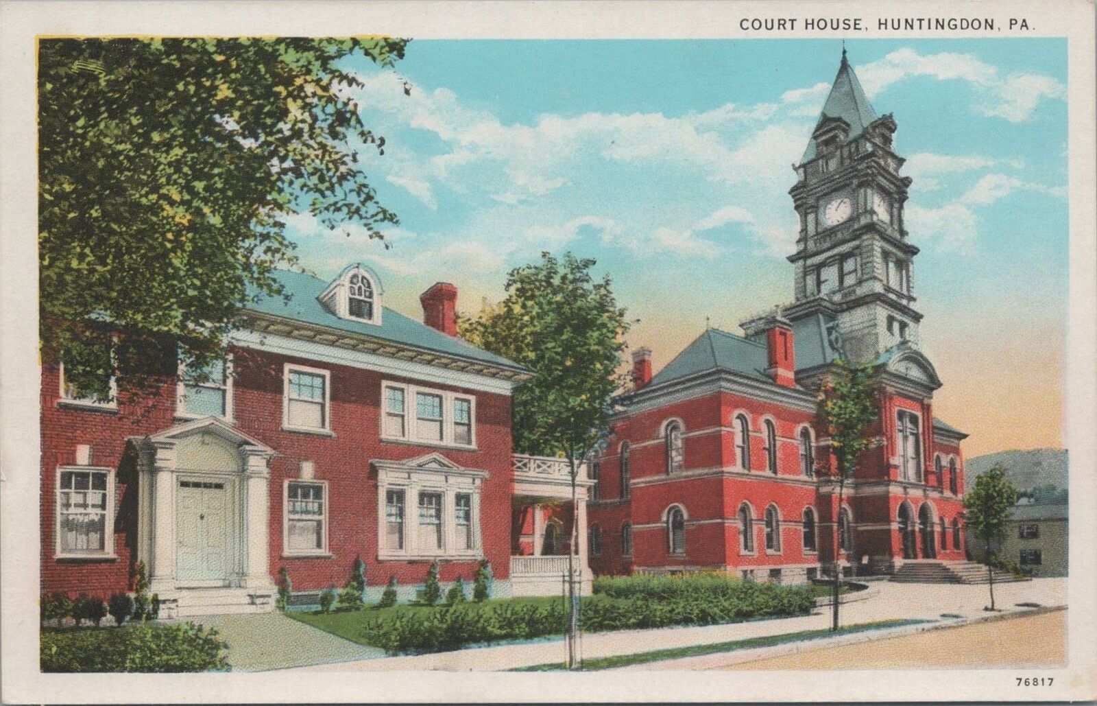 Postcard Court House Huntingdon PA 