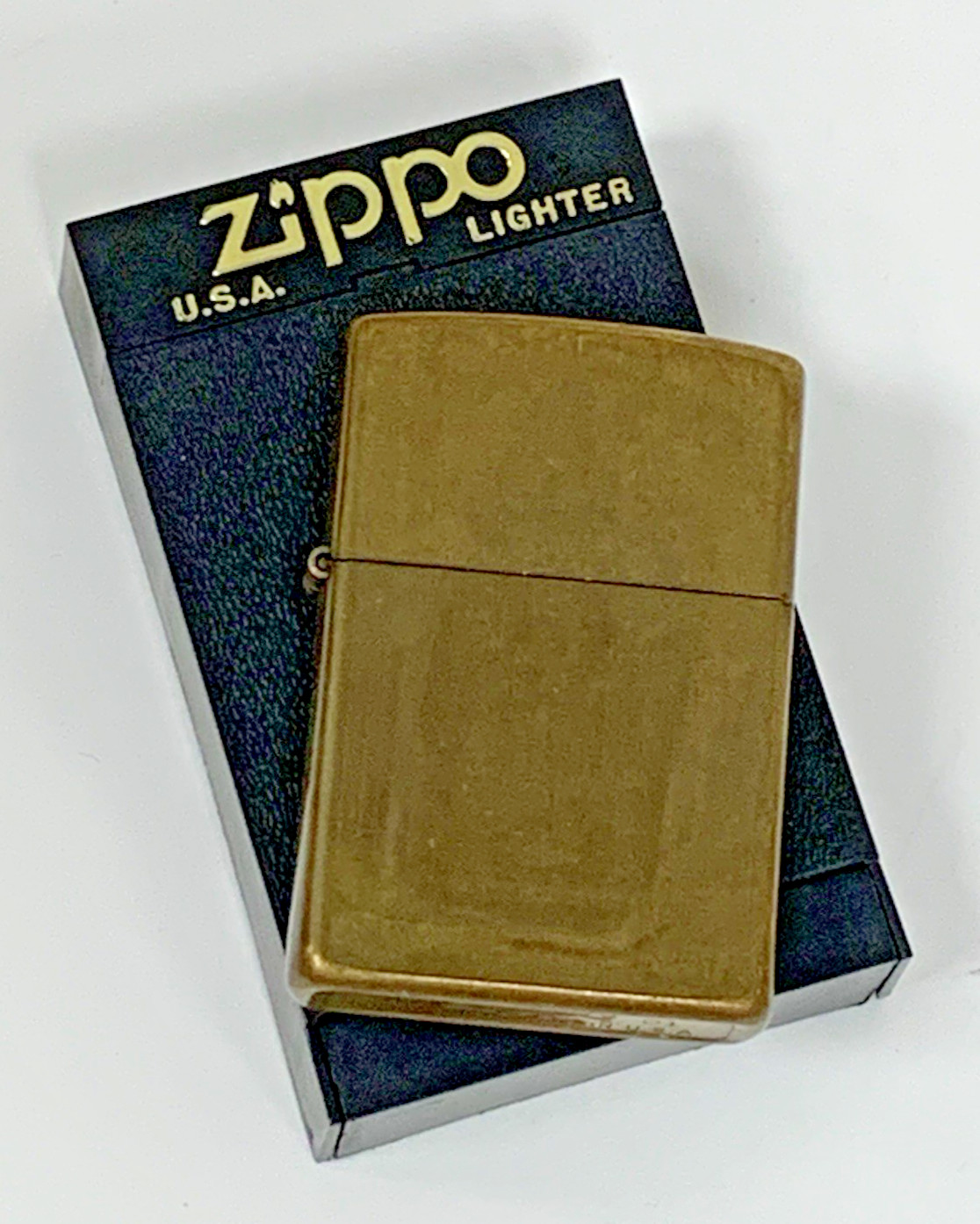 Vintage Unfired Zippo Brass Lighter In Original Presentation Box Vintage Unfired Zippo Brass Lighter In Original Presentation Box