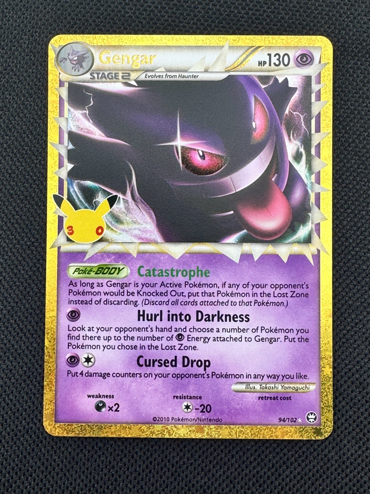 Pokémon TCG Gengar - 30th Anniversary Celebration 94/102 proper nice 