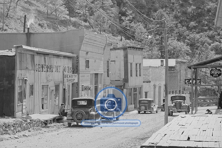 MAIN STREET MOGOLLON NEW MEXICO 1940 HISTORIC GOLD MINING TOW 4X6 POSTCARD PHOTO