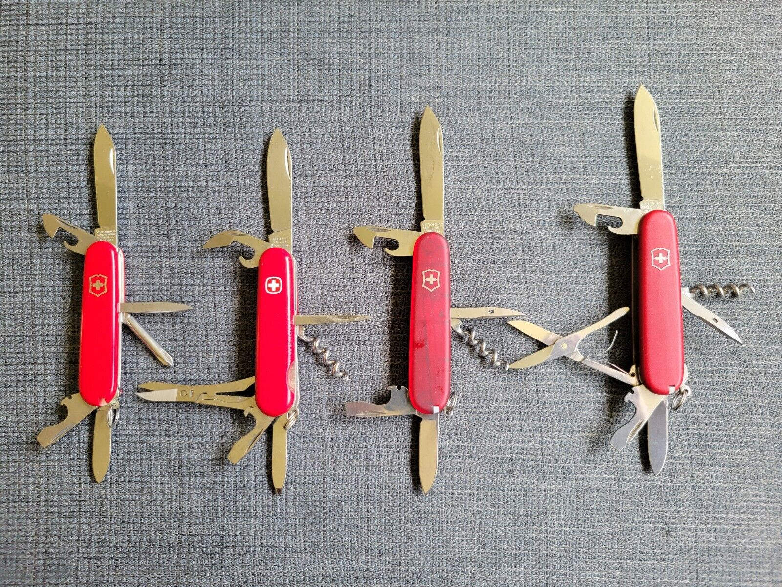 Lot of 4 Swiss Army Knives All Different All Nice Condition
