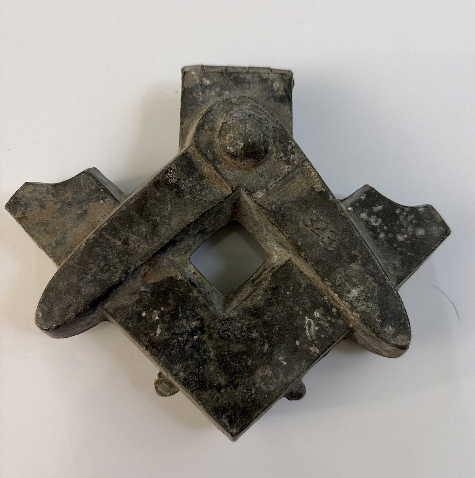 Antique c 1900 Masonic Chocolate Mold #323 Zinc Square & Compass Ice Cream Antique c 1900 Masonic Chocolate Mold #323 Zinc Square & Compass Ice Cream