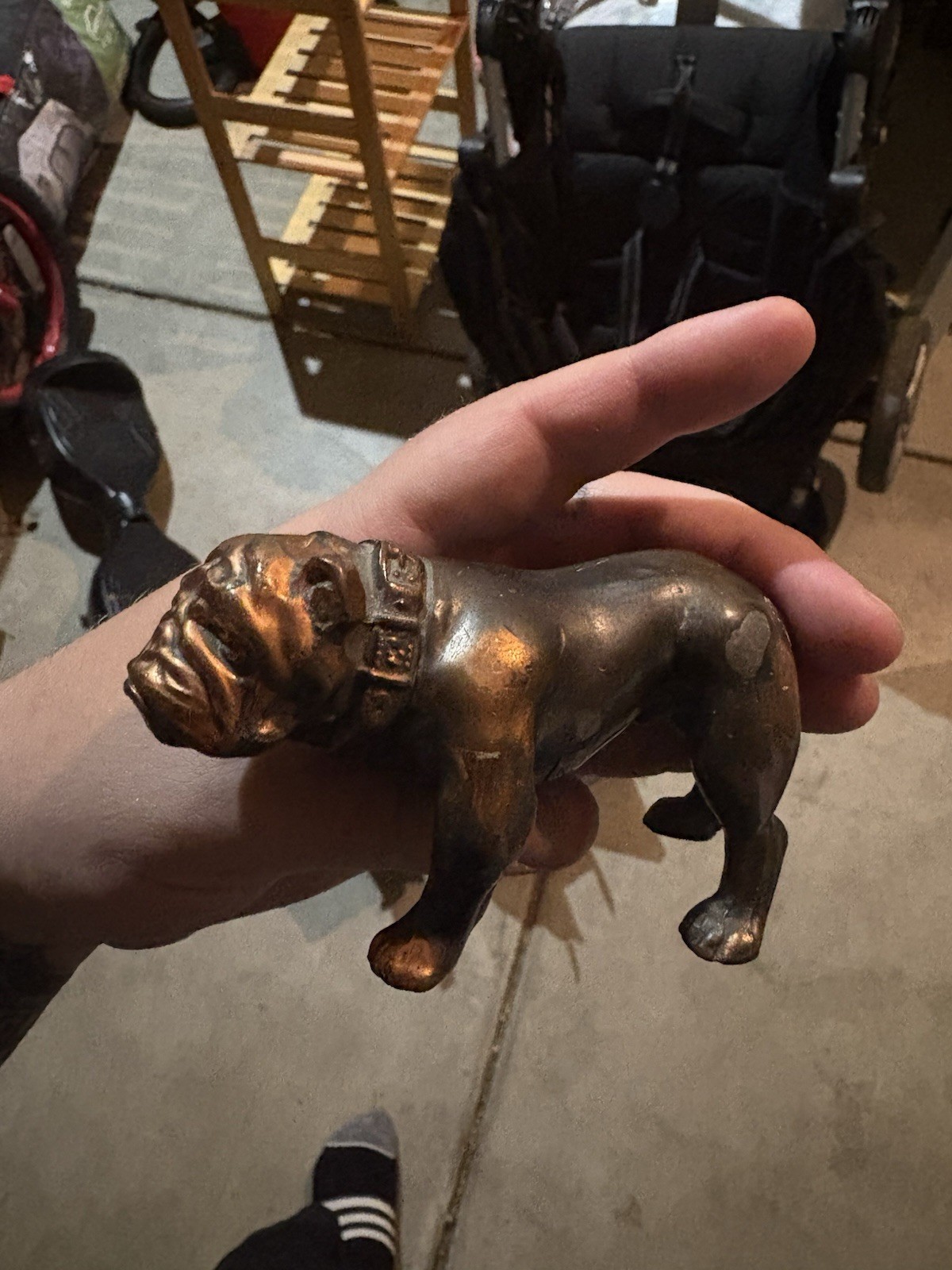 Vintage / Antique Bronze English Bulldog Figurine Paperweight