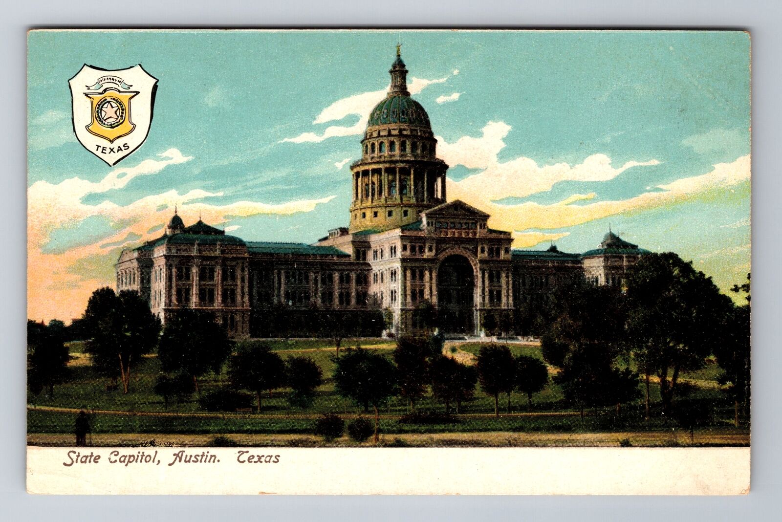 Austin TX-Texas, State Capitol, Antique, Vintage Souvenir Postcard