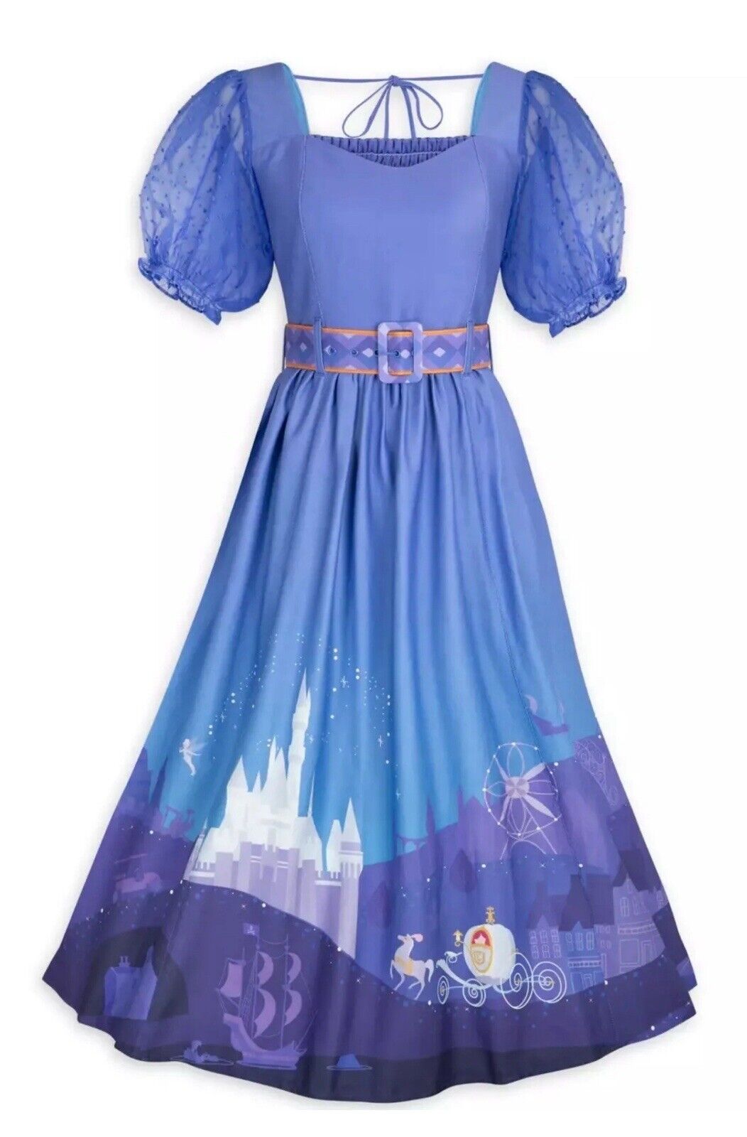 NEW Disney Dress Womens XLarge Blue Cinderella Castle Her Universe Ashley Taylor