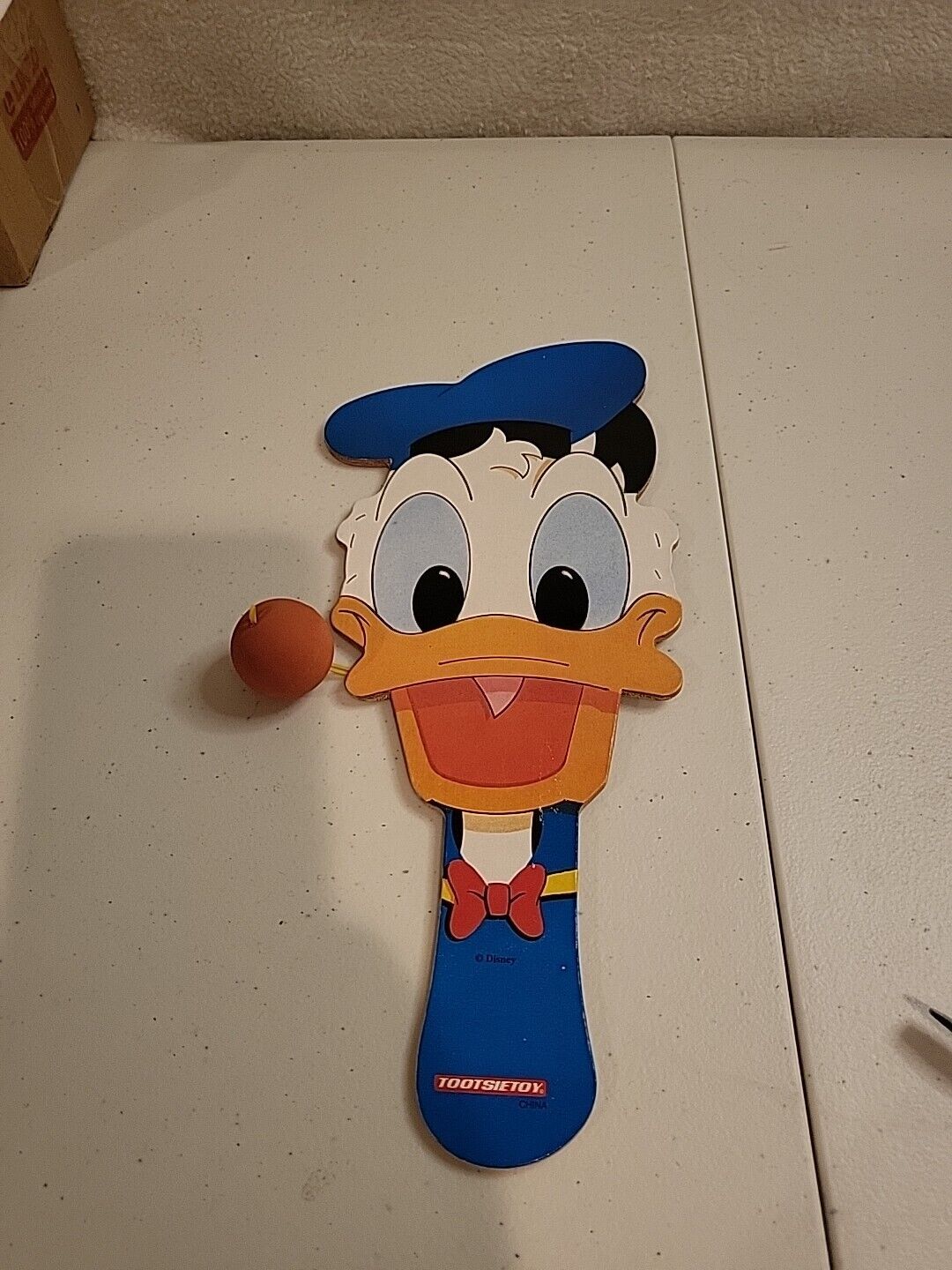 VINTAGE Donald Duck Paddle Ball Tootsie Toy  Good Condition 