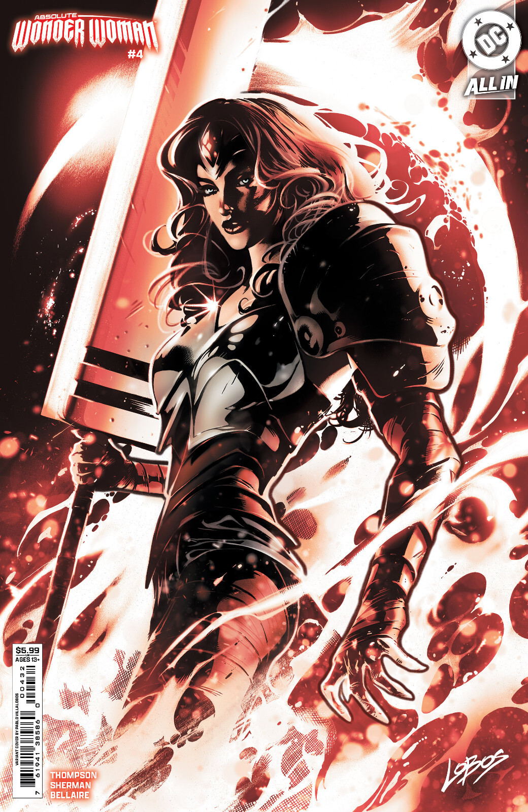 ABSOLUTE WONDER WOMAN #4 (PABLO LOBOS VILLALOBOS VARIANT)(2025) COMIC BOOK ~ DC ABSOLUTE WONDER WOMAN #4 (PABLO LOBOS VILLALOBOS VARIANT)(2025) COMIC BOOK ~ DC
