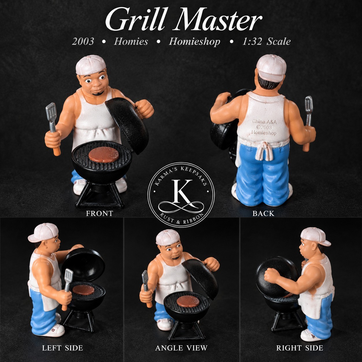 2009 Homies Series 11 BBQ Beto Grill Figure 1:32 Vintage Rare