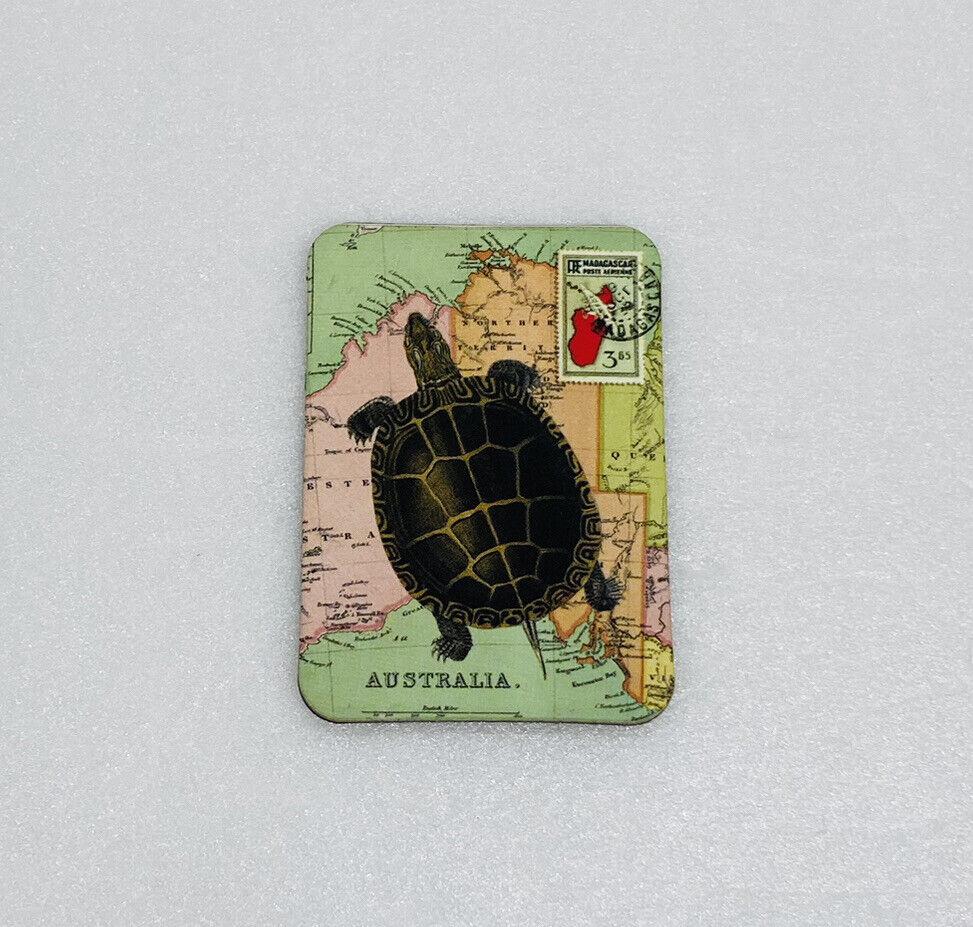 Vintage Australia Turtle  Stamp Design Fridge Magnet Souvenir Art Decor 31