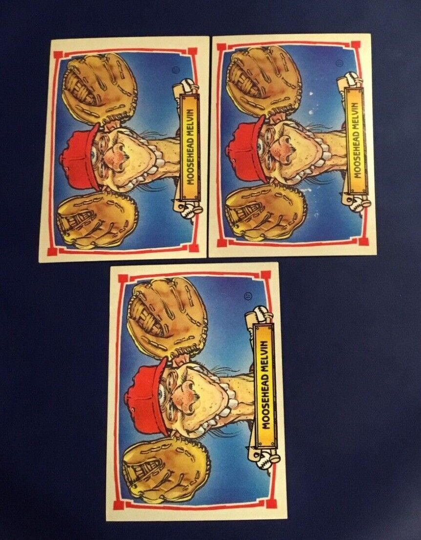 1988 Leaf Baseball\'s Greatest Grossouts # 17 MOOSEHEAD MELVIN Lot 3 Cards RARE