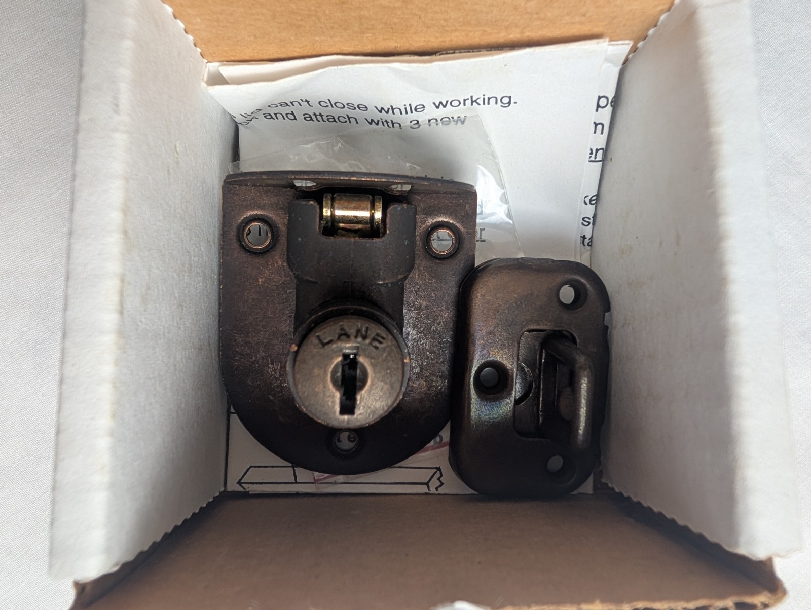 Lane Cedar Chest Replacement Lock with Key Lane Cedar Chest Replacement Lock with Key
