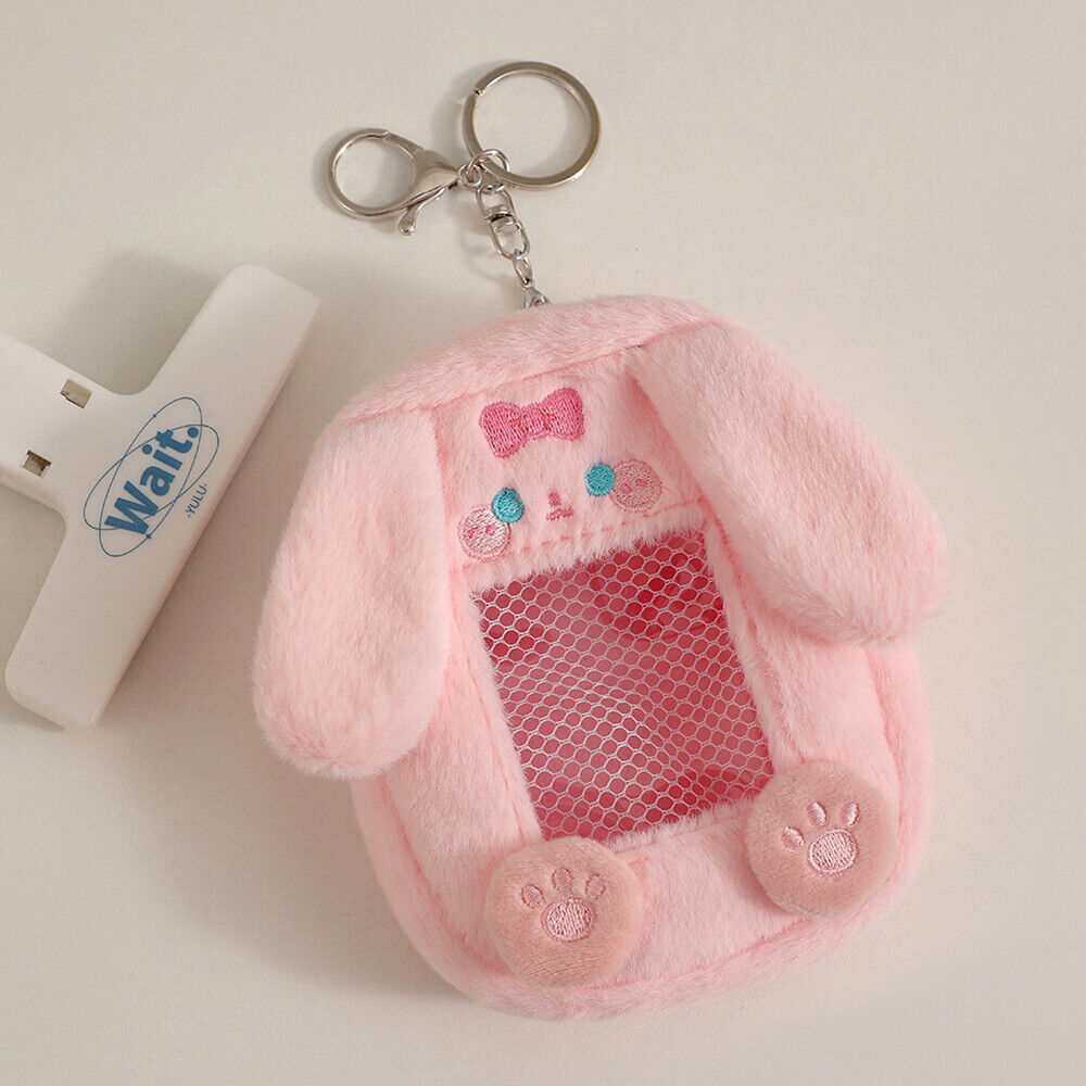 Cartoon Animal Series Zipper Soft Plush Photocard Holder Card Holder Bag