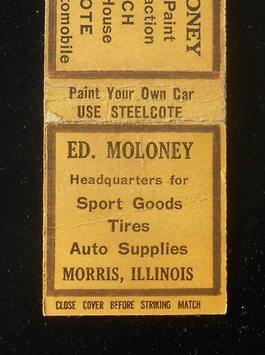 1930s Ed. Moloney Sport Goods Tires Steelcote Paints Auto Supplies Morris IL MB 1930s Ed. Moloney Sport Goods Tires Steelcote Paints Auto Supplies Morris IL MB