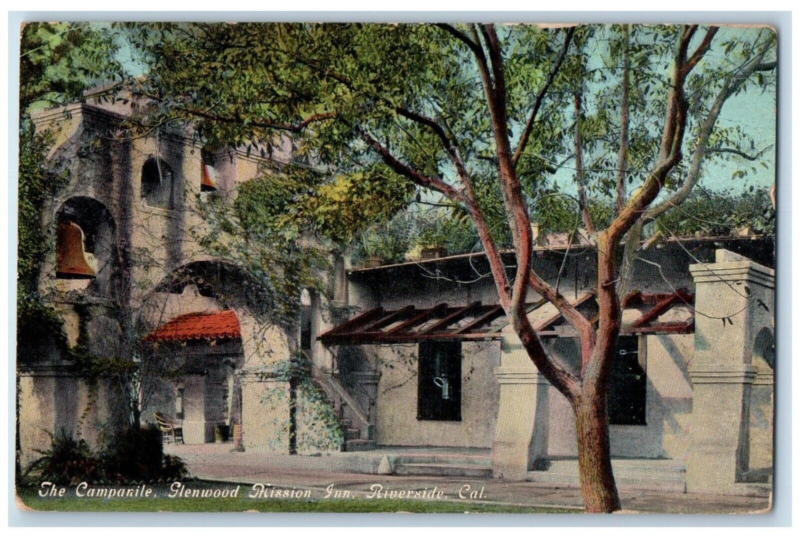 c1910 Campanile Glenwood Mission Inn Riverside California CA Vintage Postcard