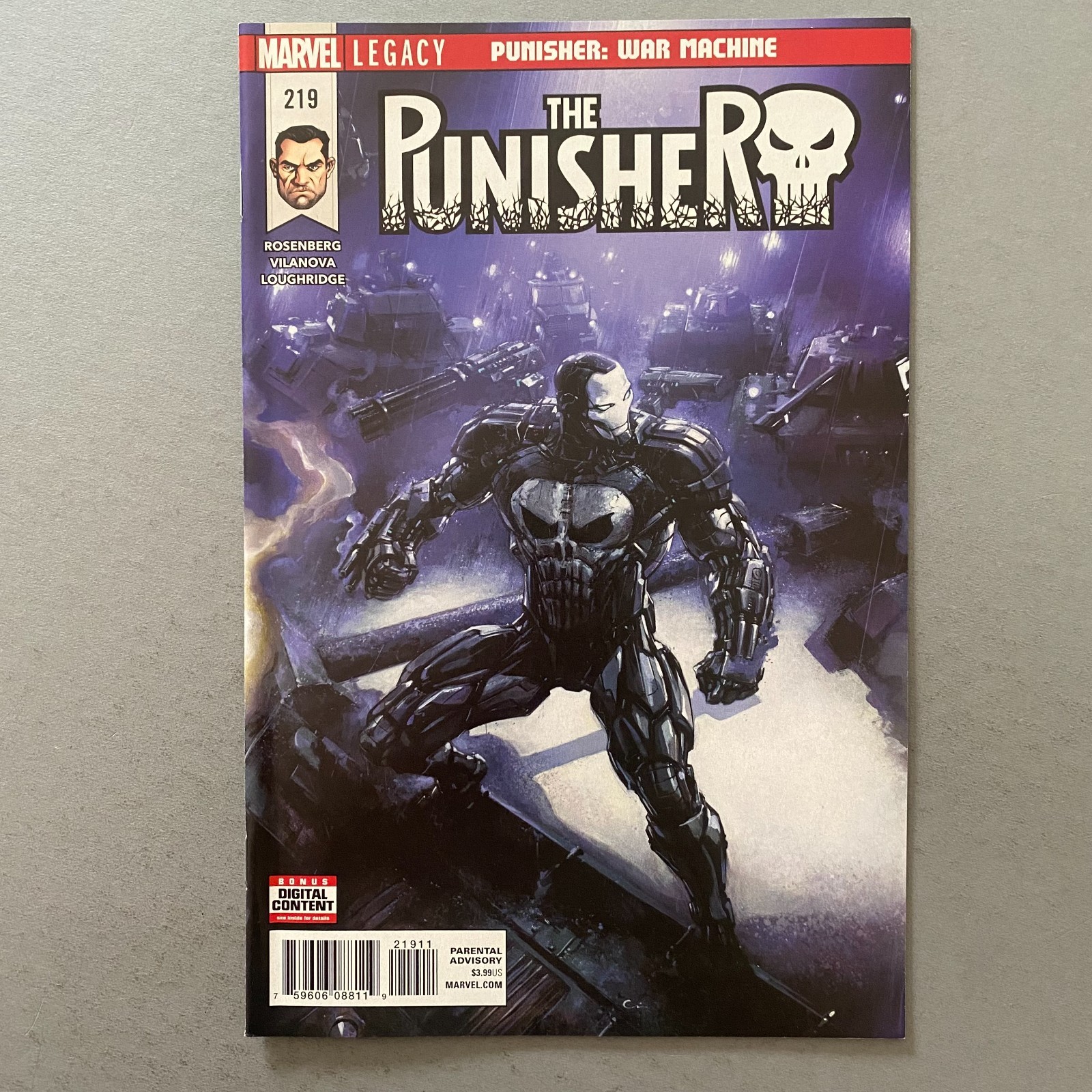 PUNISHER 219 1ST FULL APPEARANCE PUNISHER WAR MACHINE ARMOR 2017 MARVEL PUNISHER 219 1ST FULL APPEARANCE PUNISHER WAR MACHINE ARMOR 2017 MARVEL
