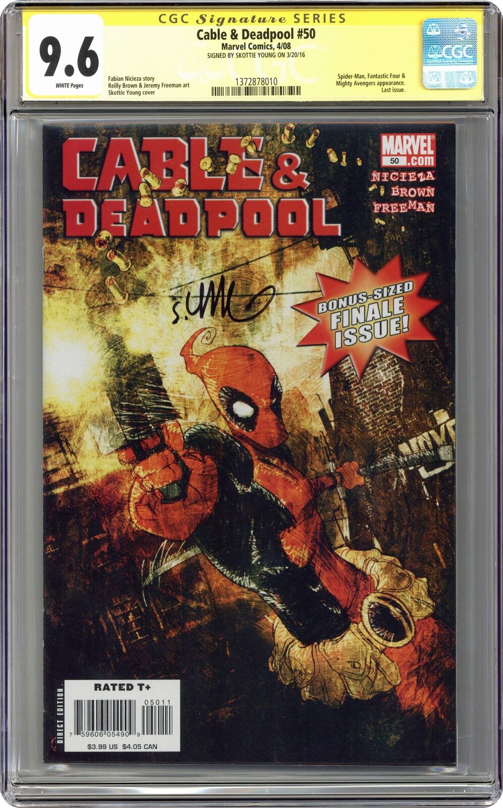 Cable and Deadpool #50 CGC 9.6 SS Young 2008 1372878010