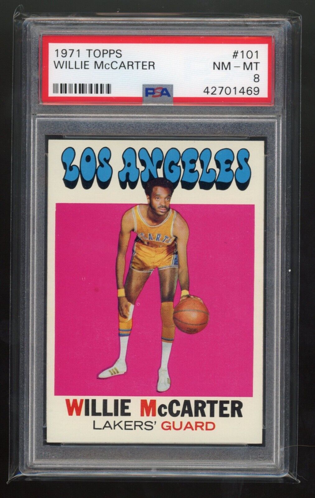 1971-72 Topps Willie McCarter #101 PSA 8