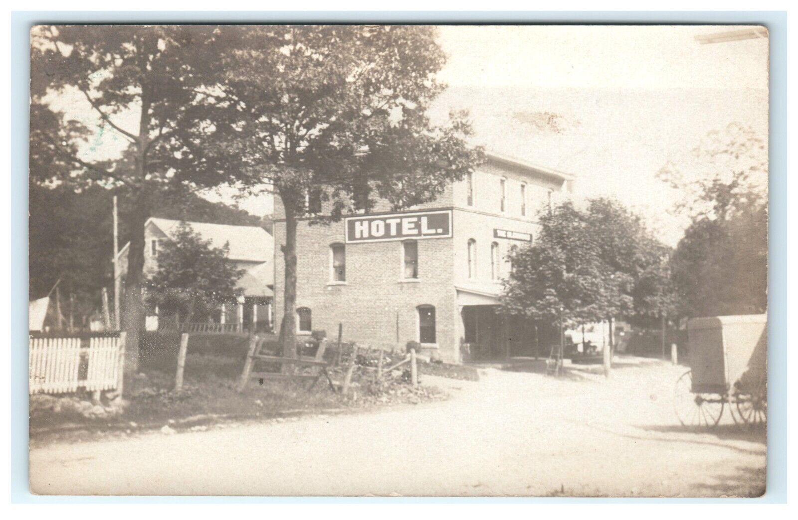 1908 Hotel Building Rhode Island  ? RPPC Real Photo Postcard