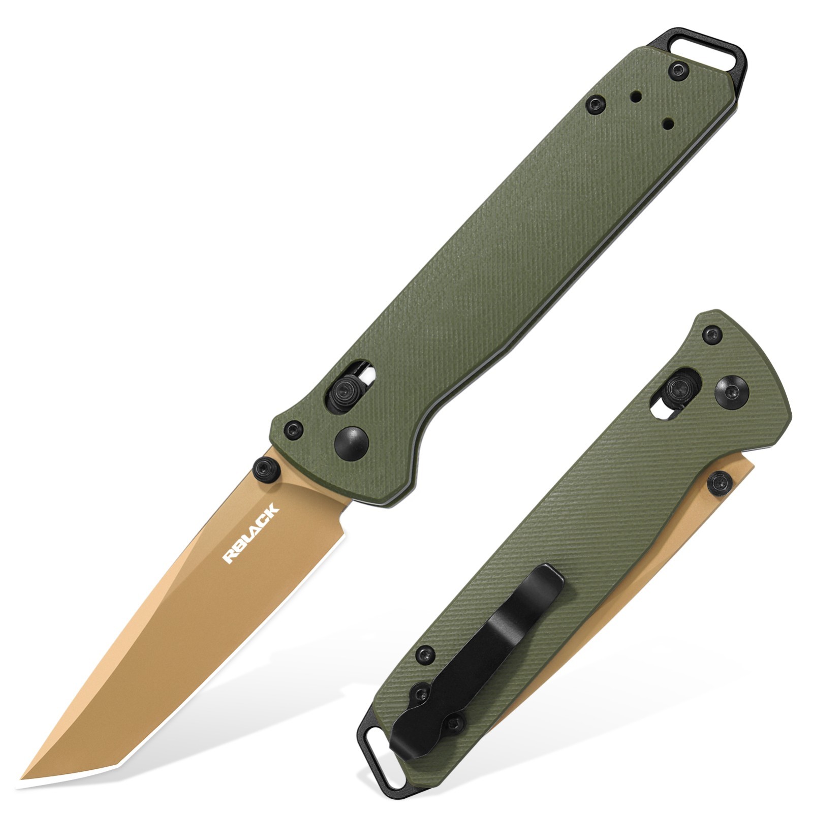 Crossbar Lock Pocket Knife Damascus Blade Ceramic Bearing Christmas Gift for men