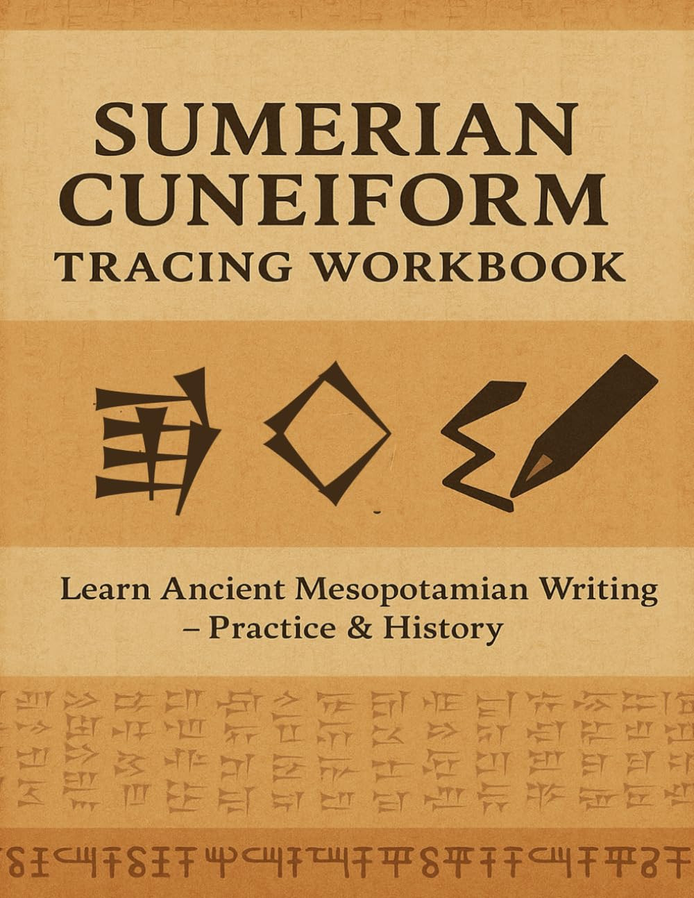 Sumerian Cuneiform Workbook: Practice Ancient Mesopotamian Writing: Learn