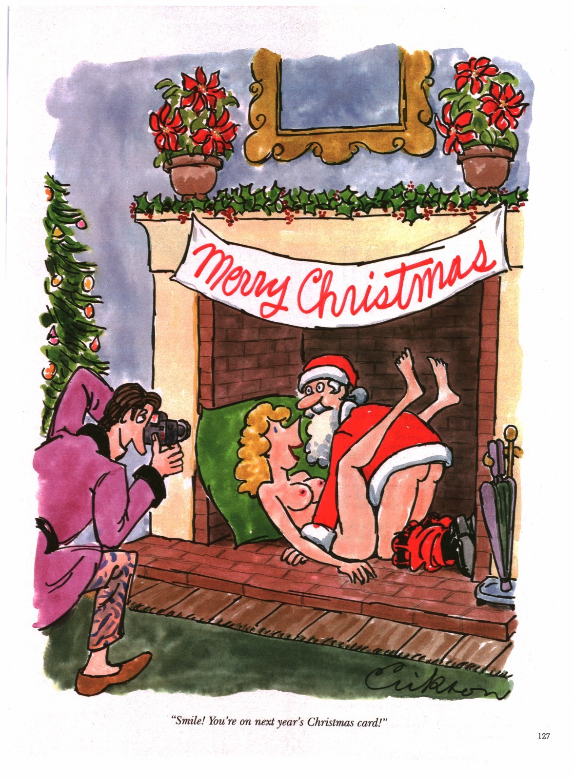 Alden Erikson Playboy Cartoon Illustration VTG Adult Humor Art Merry Christmas Alden Erikson Playboy Cartoon Illustration VTG Adult Humor Art Merry Christmas
