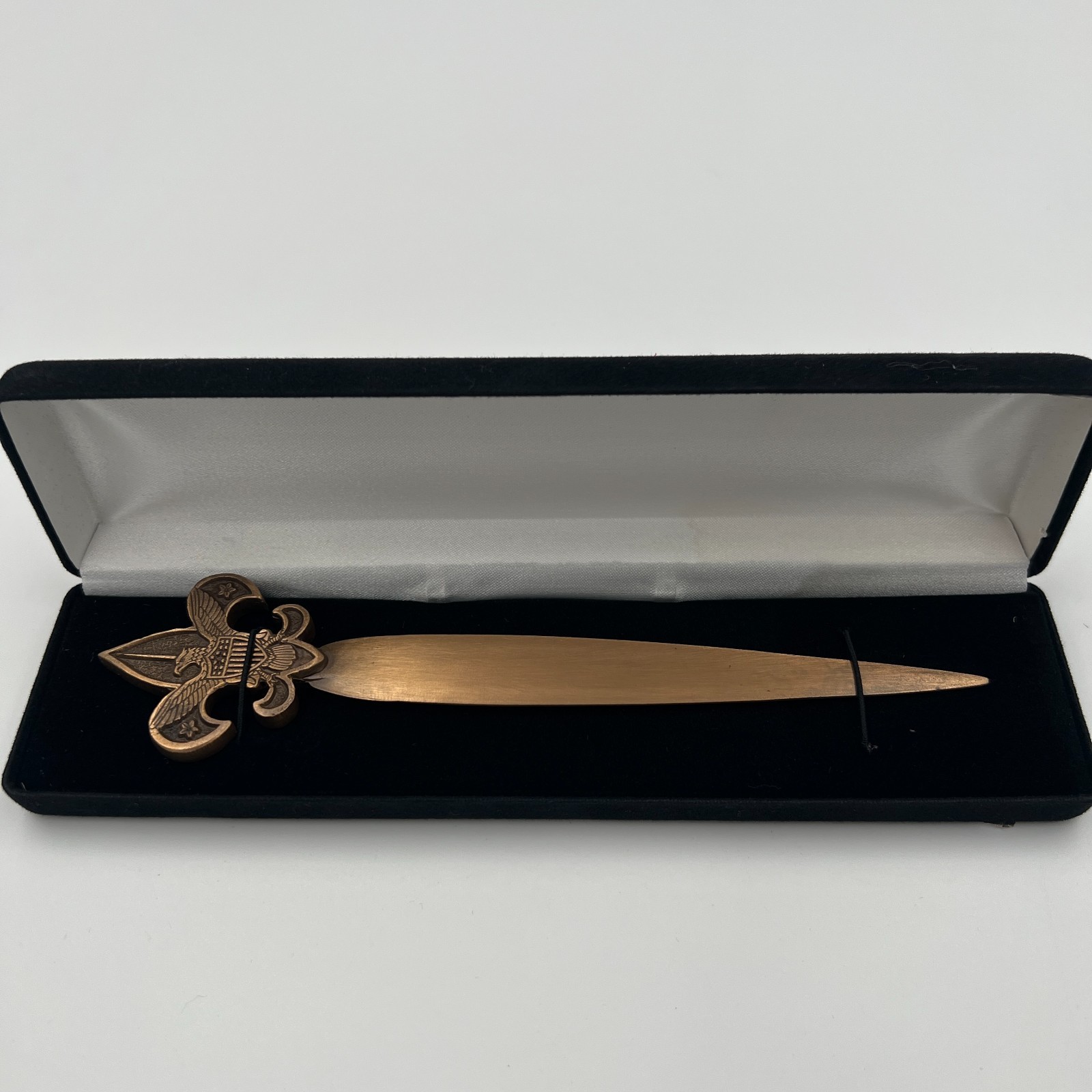 Vintage Boy Scouts of America BSA Eagle Fleur De Lis Letter Opener w/ Case