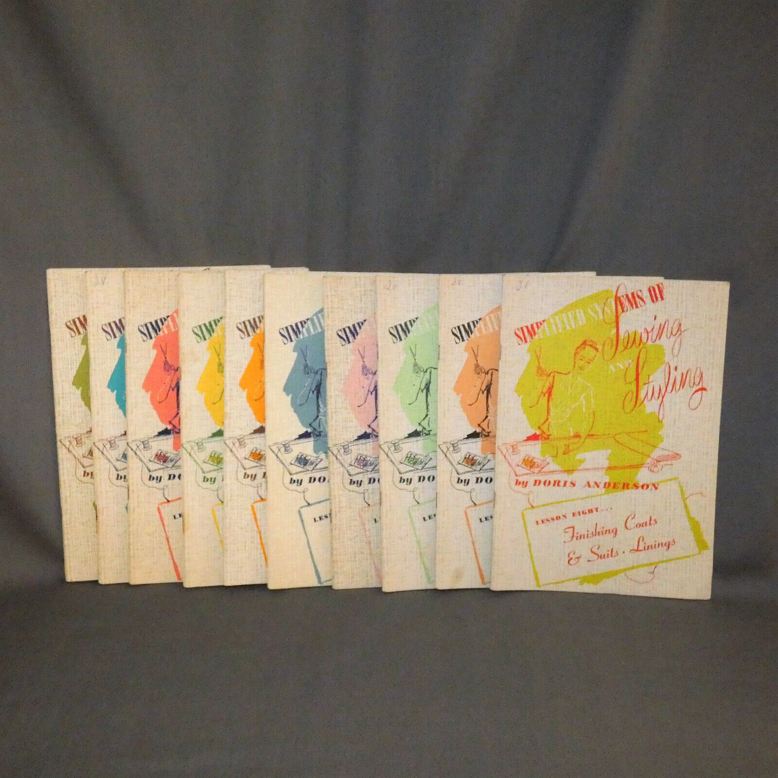 Vintage Simplified Systems of Sewing & Styling 10 Book Set Doris Anderson 1948