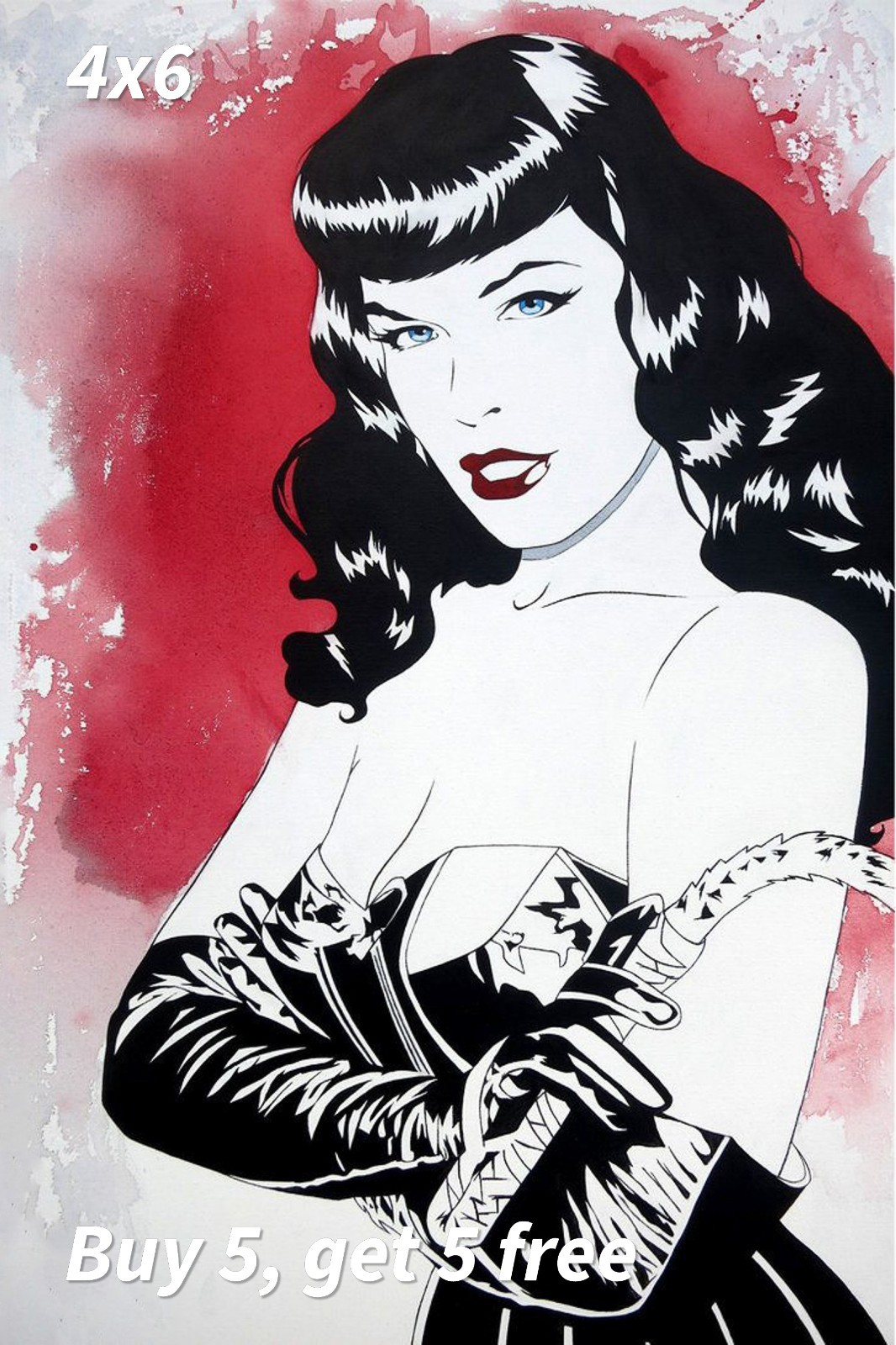 BETTIE PAGE 4x6 Photo Cult Cinema Icon Sexy Brunette Diva Vintage RP New