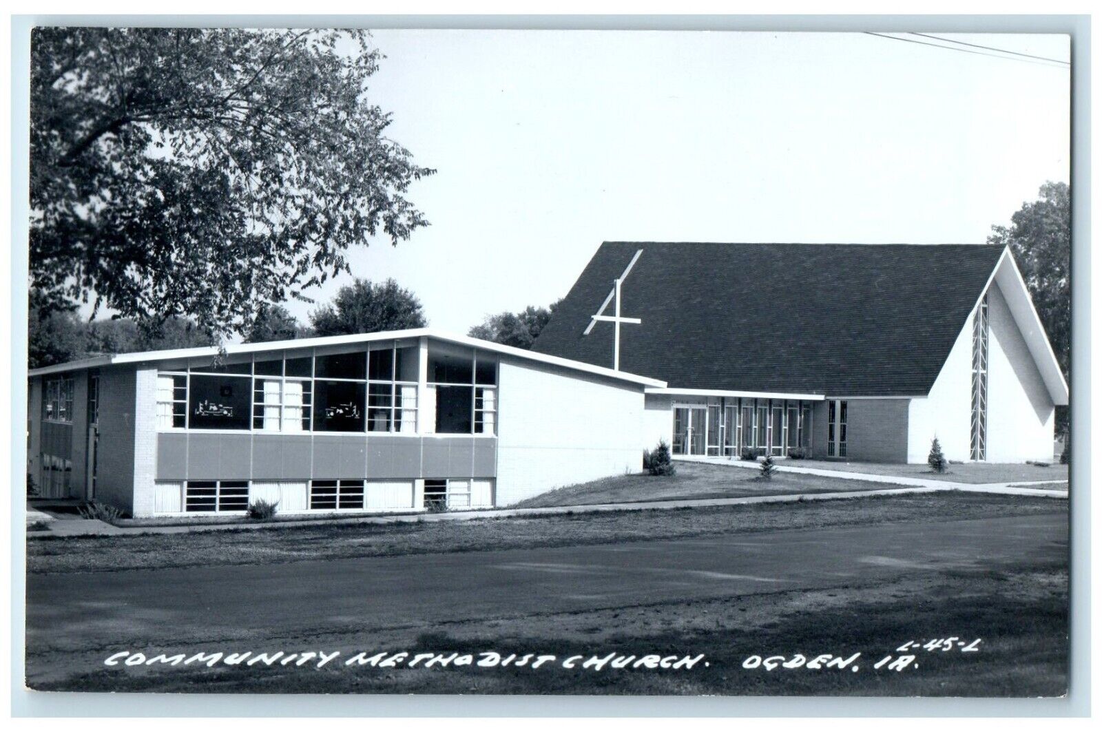 c1940's Community Methodist Church Ogden Iowa IA RPPC Photo Vintage Postcard