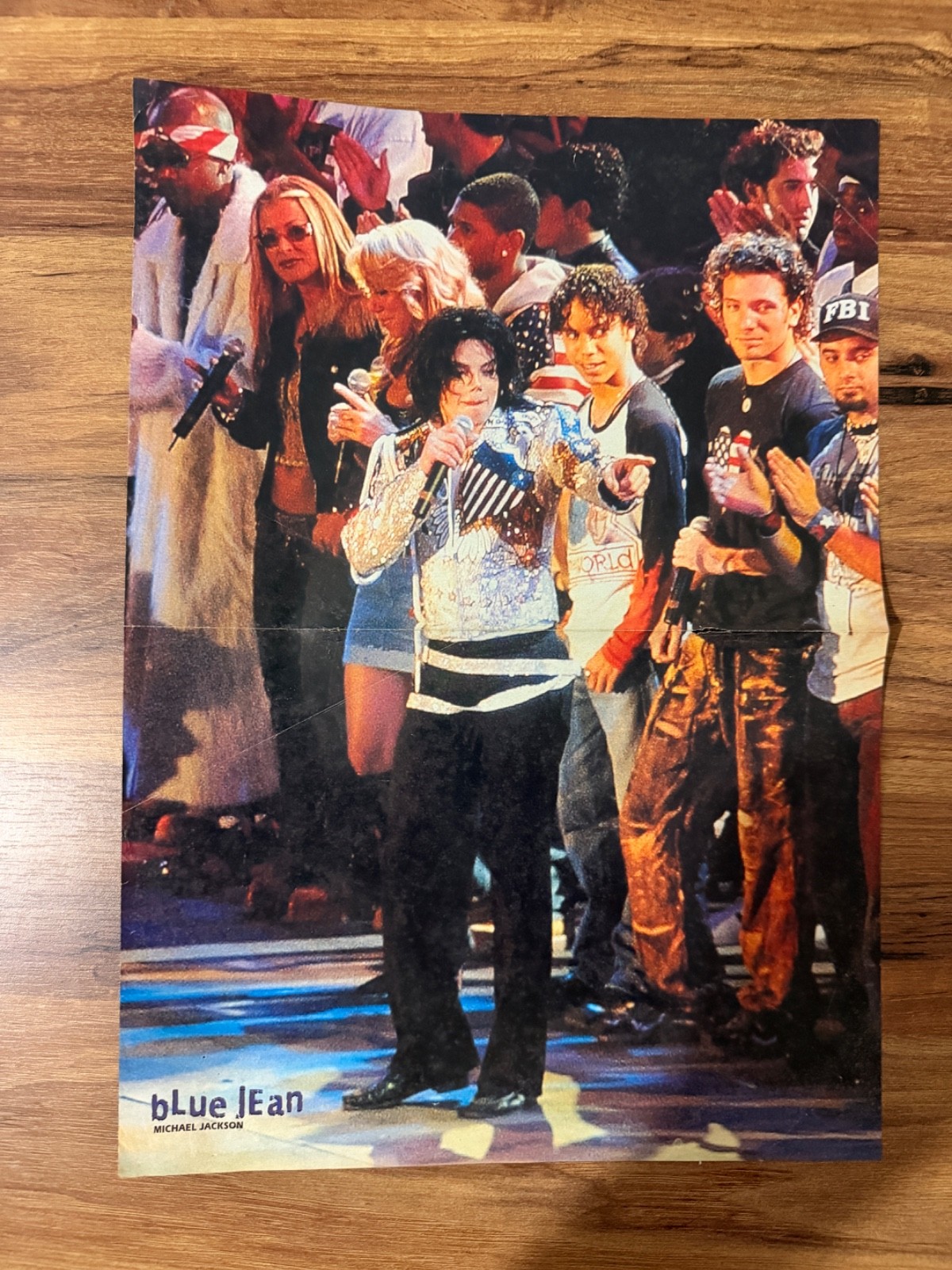 Vintage Michael Jackson Blue Jean Live Concert Poster Original Rare Unused Vintage Michael Jackson Blue Jean Live Concert Poster Original Rare Unused