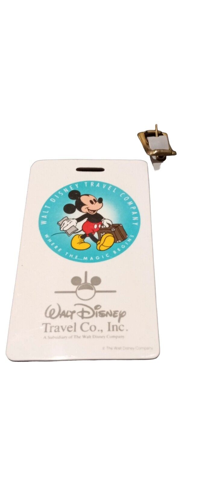 Vintage 1990's Walt Disney Travel Company Luggage Tag Never Used