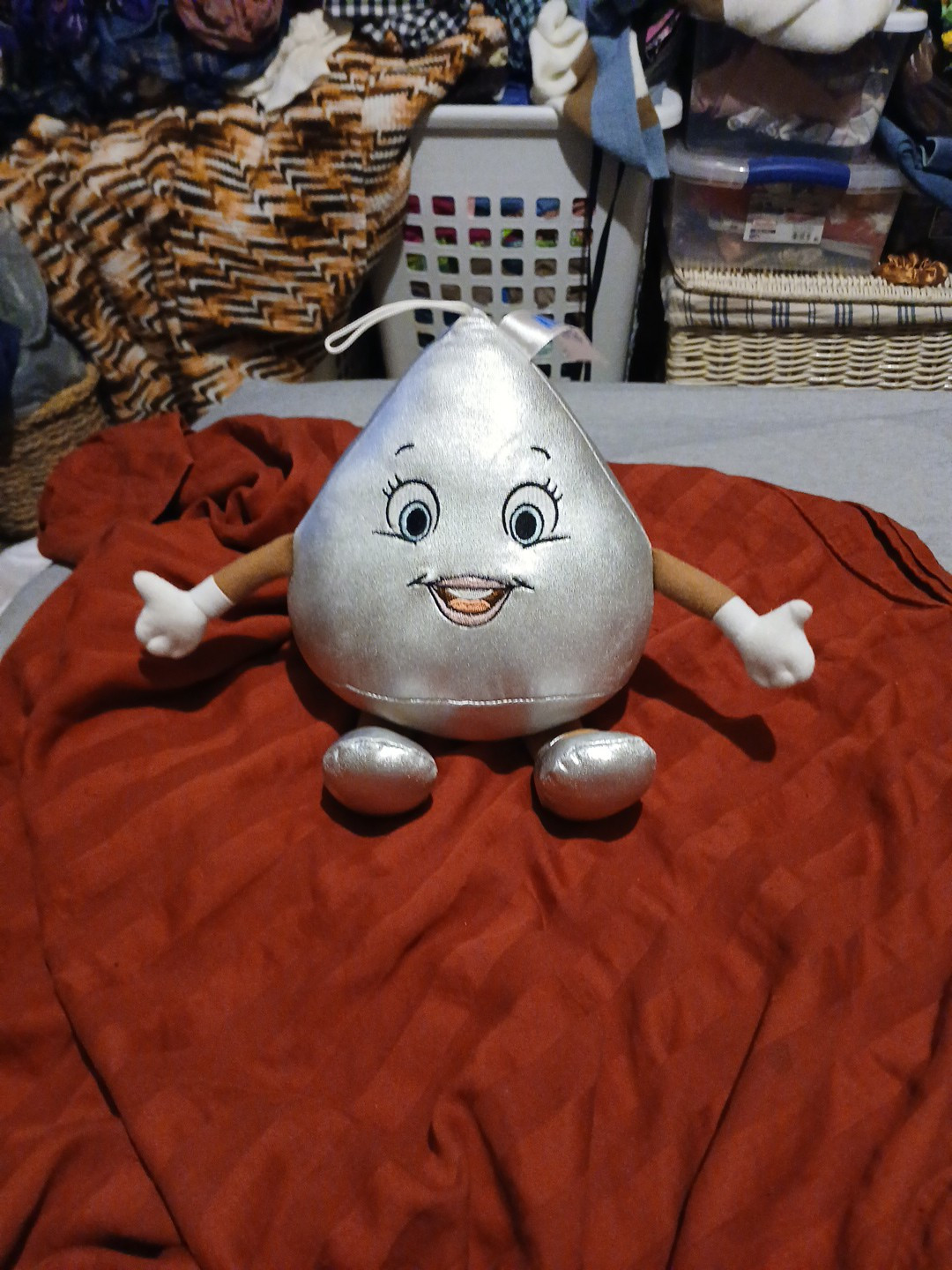 Hershey Park Kiss Candies Silver Chocolate World 10” Plush Stuffed Authentic