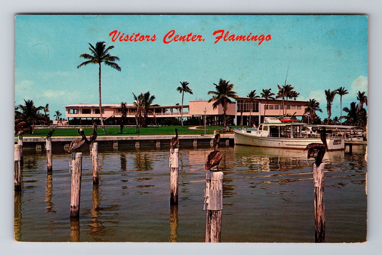 FL-Florida, Visitors Center, Antique, Vintage Souvenir Postcard