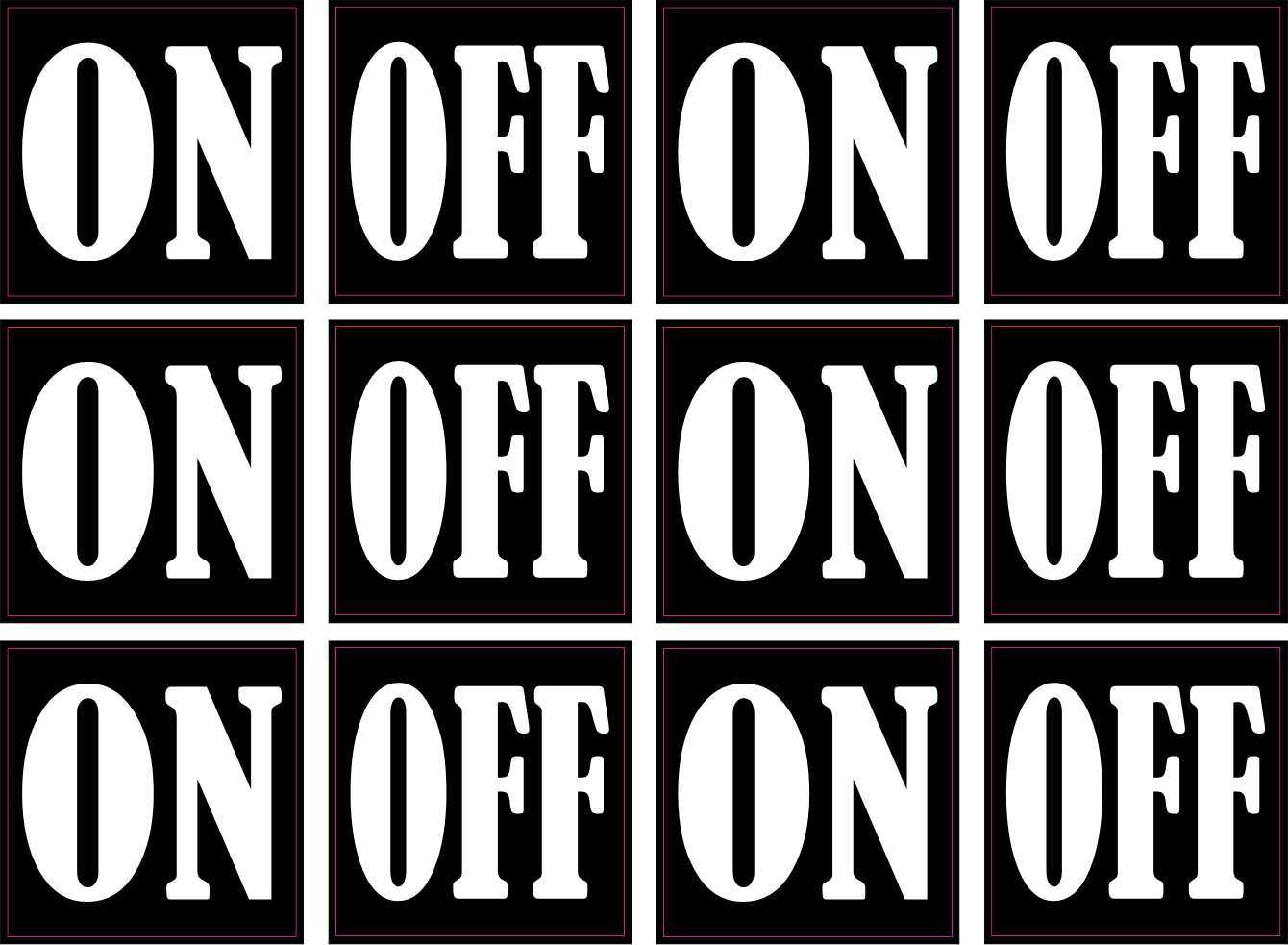 StickerTalk On Off Stickers, 1 inches x 1 inches