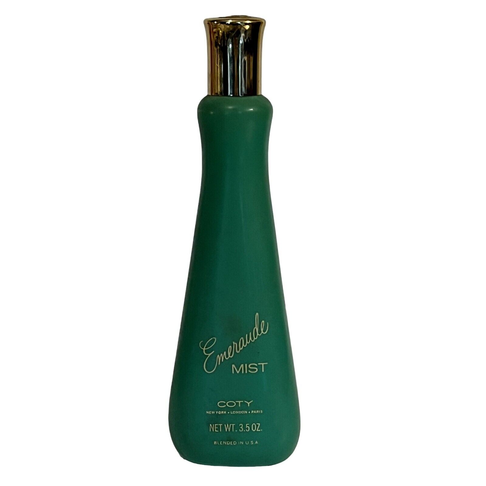 Vintage Coty Emeraude Spray Mist Fragrance Pistachio Bottle READ DESCRIPTION